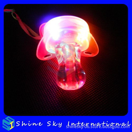 Fashionable Hot Selling Light Up Multi Color Led Pacifier